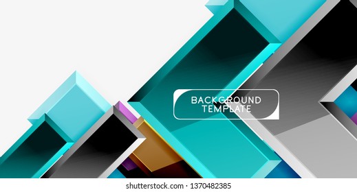 Abstract arrows composition background, vector