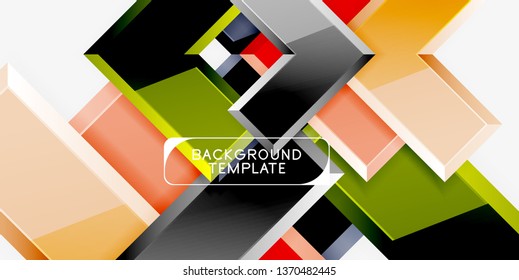 Abstract arrows composition background, vector