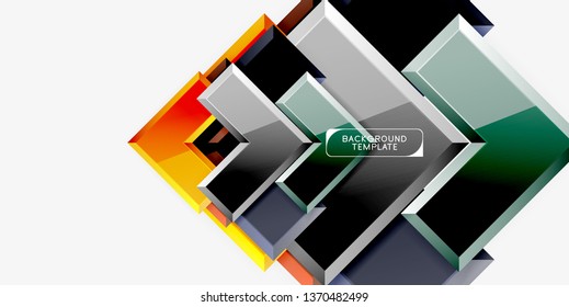 Abstract arrows composition background, vector