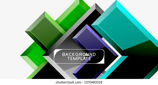 Abstract arrows composition background, vector