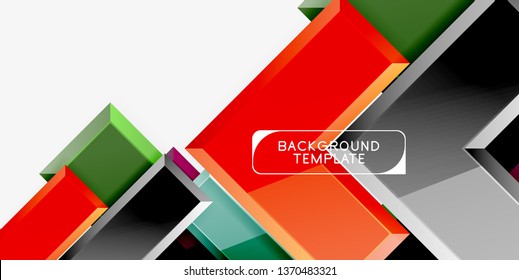 Abstract arrows composition background, vector