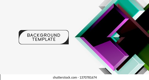 Abstract arrows composition background, vector