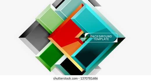 Abstract arrows composition background, vector