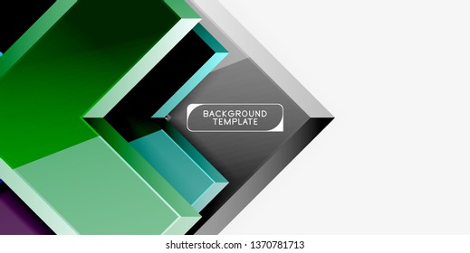 Abstract arrows composition background, vector
