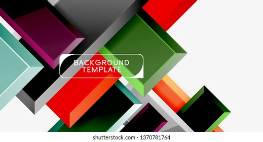 Abstract arrows composition background, vector