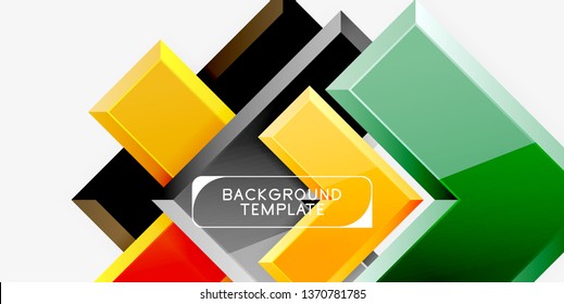 Abstract arrows composition background, vector