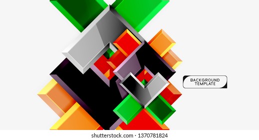 Abstract arrows composition background, vector