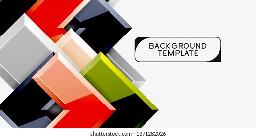 Abstract arrows composition background, vector
