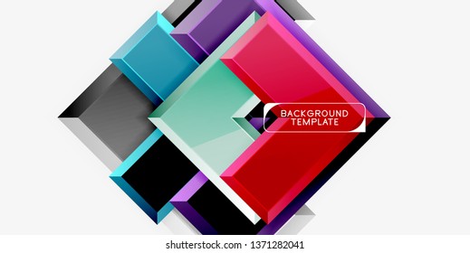 Abstract arrows composition background, vector
