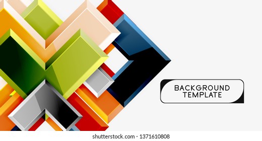Abstract arrows composition background, vector