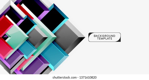 Abstract arrows composition background, vector