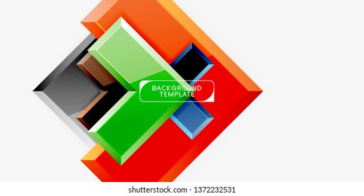 Abstract arrows composition background, vector