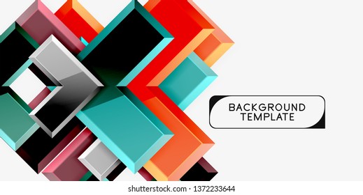 Abstract arrows composition background, vector