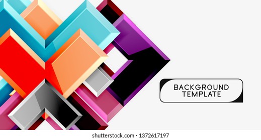 Abstract arrows composition background, vector