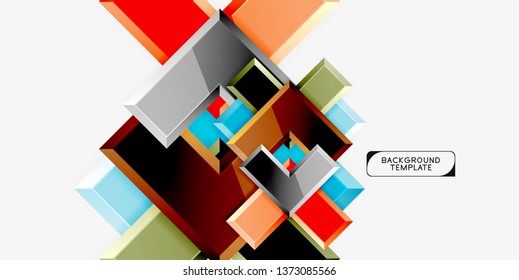 Abstract arrows composition background, vector