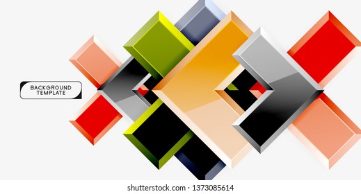 Abstract arrows composition background, vector