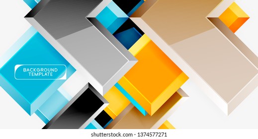 Abstract arrows composition background, vector