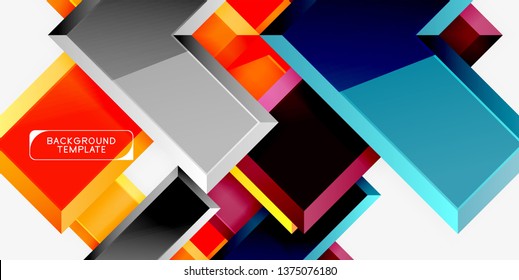 Abstract arrows composition background, vector