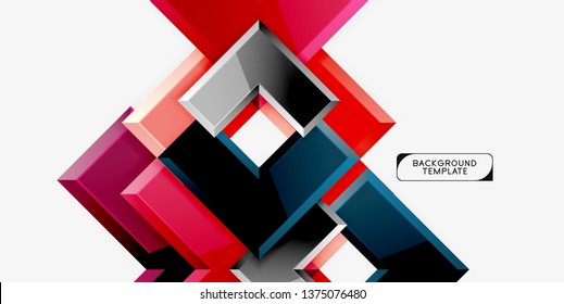 Abstract arrows composition background, vector