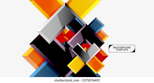 Abstract arrows composition background, vector