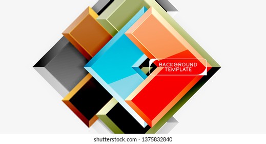 Abstract arrows composition background, vector