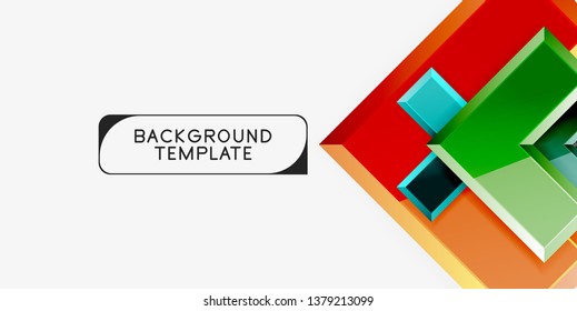Abstract arrows composition background, vector