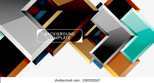 Abstract arrows composition background, vector