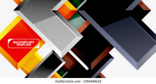 Abstract arrows composition background, vector