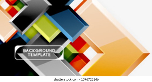 Abstract arrows composition background, vector