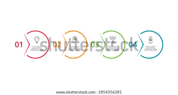 Abstract Arrows Graph Diagram 4 Steps Stock Vector (Royalty Free ...