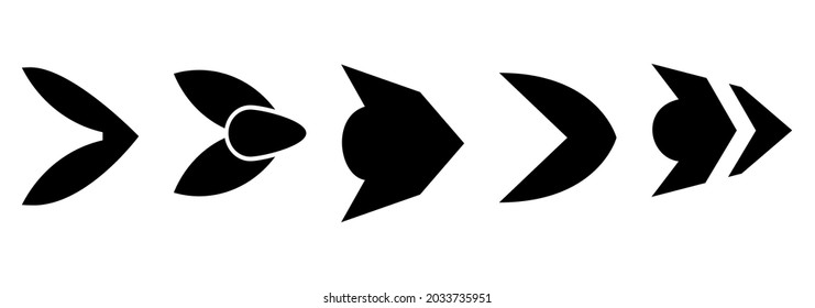 Abstract arrows, arrows icon, set of arrow icons.