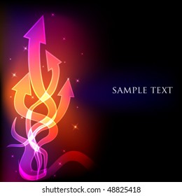 Abstract arrows light background. Vector illustration
