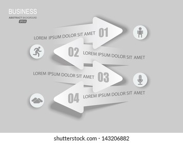 Abstract arrows / modern view of the data / vector business infographic