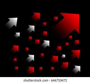 Abstract arrows on the black background  - Illustration
Abstract Backgrounds, Backgrounds, Circle, Arrow Symbol