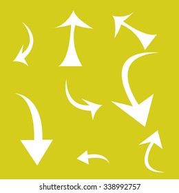  abstract arrows on a colored background