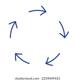 Abstract arrows round moving border vector illustration 