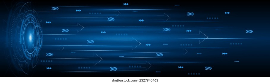 Abstrakte Pfeile mit hoher Geschwindigkeit. Hochgeschwindigkeits-Internettechnologie oder schnelle drahtlose Datenübertragung. moderner Internet-Anschluss-Technologie-Hintergrund
