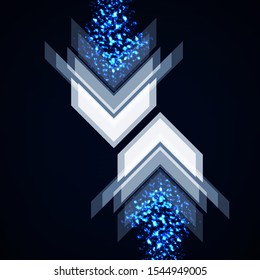 Abstract arrows technology background, vector illustration