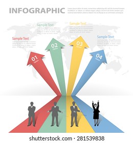 Abstract  arrows template, Can be used for workflow layout, banner, diagram, web design, infographic Vector Eps10