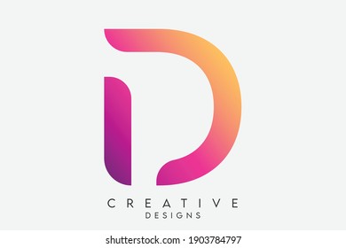 Abstract Art Alphabet Letter D Logo Stock Vector (Royalty Free ...