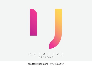 Abstract Art Alphabet Letter U Logo. U Colorful Modern Letter Icon Design. Gradient Abstract Elegant Cute Curved Letter U with broken Shapes and Space Creative Vector Illustration Template.