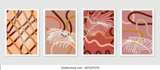 abstracto, arte, otoño, fondo, boho, botánico, marrón, tarjeta, decoración, diseño, dibujo, tono de tierra, elegante, exótico, moda, floral, geométrico, gráfico, icono, ilustración, hoja, línea, mínimo, mini