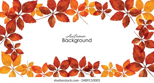 Fondo de otoño de arte Abstractas con hojas de arce acuarela. Acuarela pintada arte natural perfecto para el diseño decorativo en el festival de otoño, cabecera, Anuncio, Web, decoración de la pared, tarjetas.