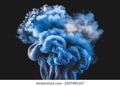 abstract, art, backdrop, background, black, blue, color, concept, curve, dark, design, detail, effect, isolated, light, magic, motion, pattern, shape, smoke, smooth, swirl, water, wave, white