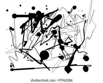 Abstract art  background of blots and blobs