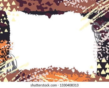 Abstract art background, card, frame. Paint spots. Grunge watercolor texture. Space for text