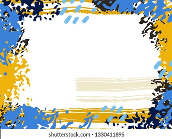 Abstract art background, card, frame. Paint spots. Grunge watercolor texture. Space for text