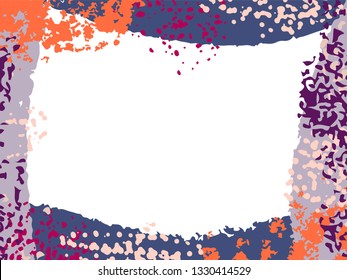 Abstract art background, card, frame. Paint spots. Grunge watercolor texture. Space for text