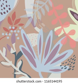 Abstract art background with chaotic, random shapes and spots. Creative trendy colorful composition and elements for your design, presentation, package, poster, decoration