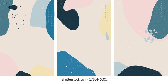 Abstract art background with contemporary art design Brush stroke elements, template. Pastel art template.